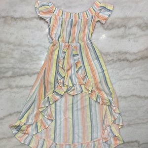 EUC Girls Long Dress With Shorts/Romper